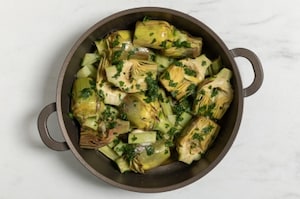 Preparazione Carciofi in padella - Fase 3