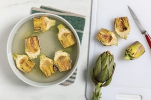 Preparazione Carciofi in padella - Fase 1