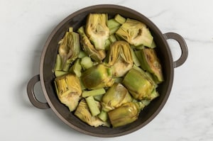 Preparazione Carciofi in padella - Fase 2