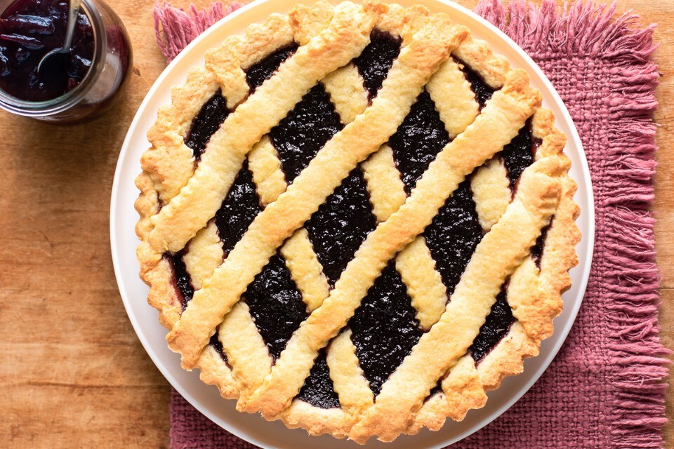 Crostata con marmellata d’uva