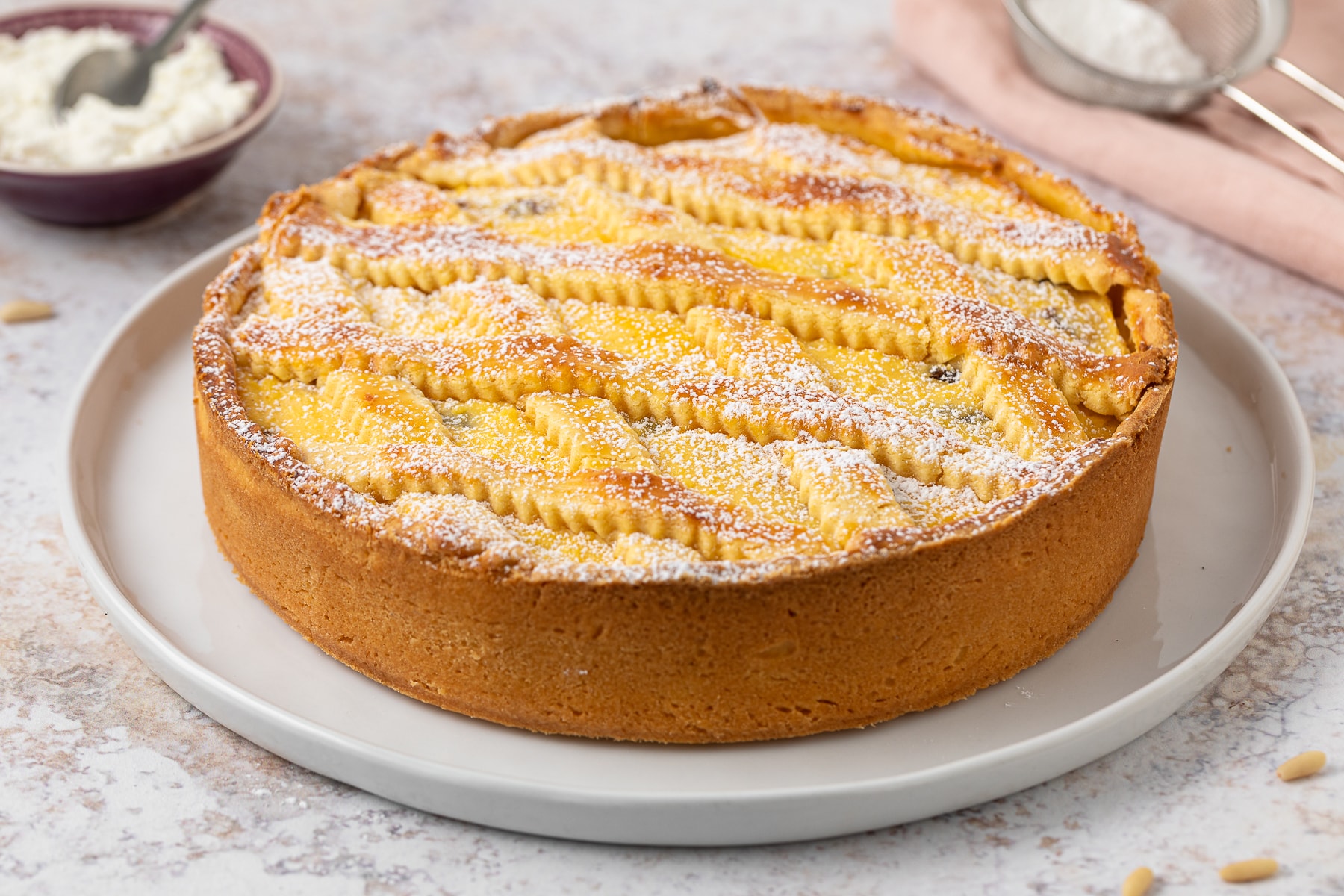 Crostata di ricotta romana ricetta