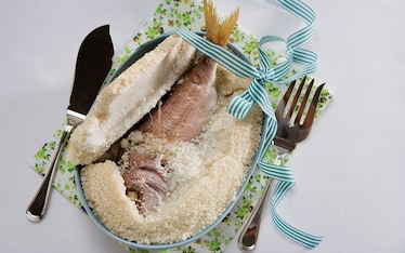 Dentice in doppia crosta di sale