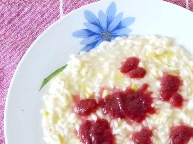 Risotto ai porri con rape rosse ricetta