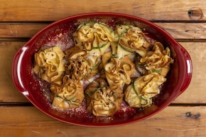 Preparazione Fagottini alla crema di salmone - Fase 4