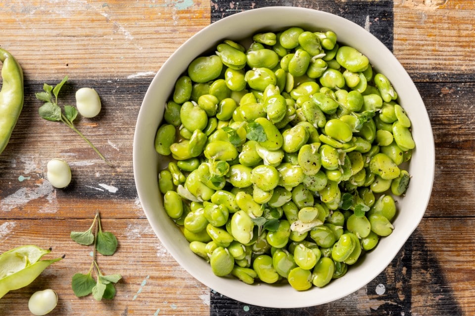 Fave alla menta ricetta