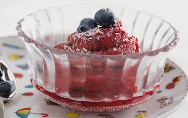 Gelato di yogurt con mirtilli