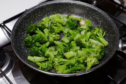 Preparazione Grano saraceno con i broccoli - Fase 2 Preparazione Grano saraceno con i broccoli - Fase 2