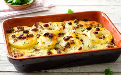 Gratin di pancarré e cipolle bianche