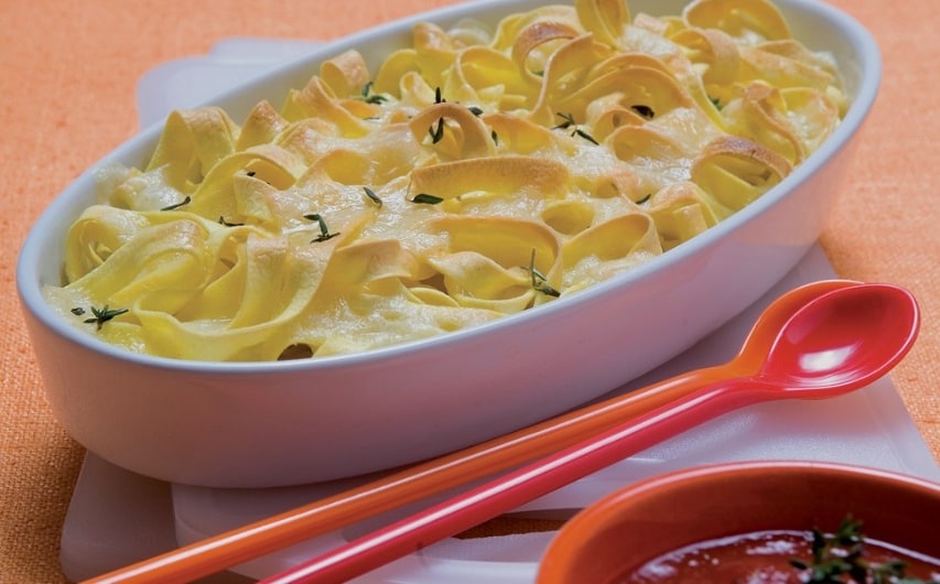 Gratin di tagliatelle ricetta