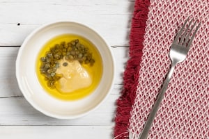 Preparazione Insalata di pollo e peperoni in agrodolce - Fase 1