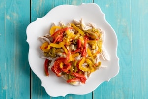 Preparazione Insalata di pollo e peperoni in agrodolce - Fase 3