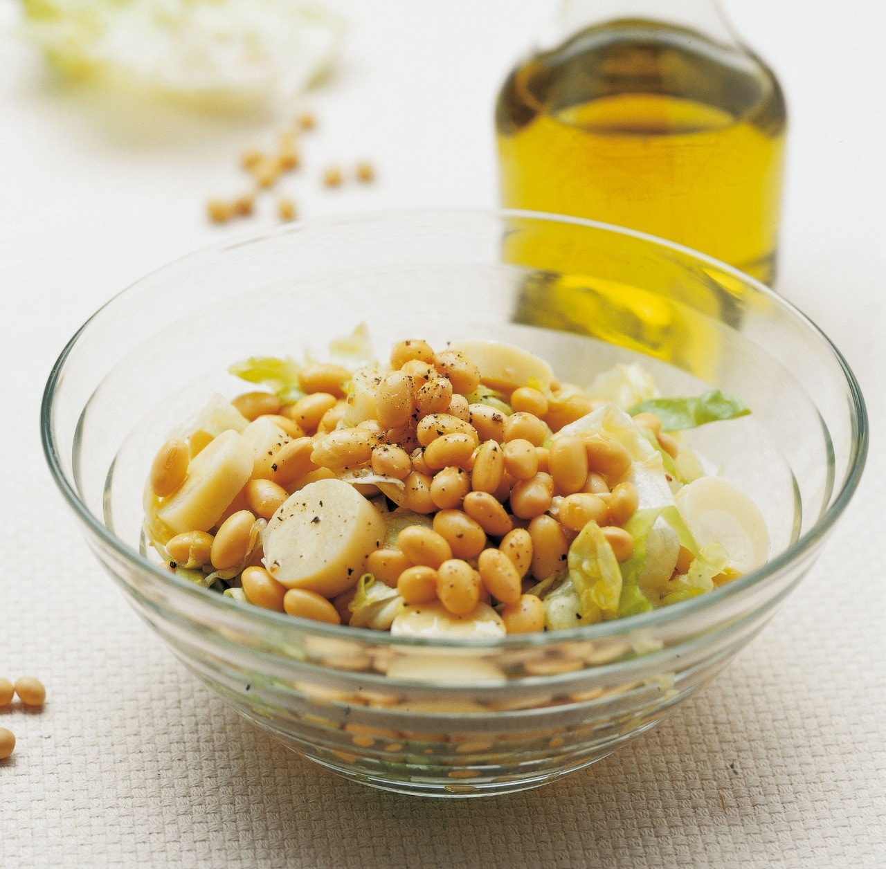 Insalata di soia e cuori di palma ricetta