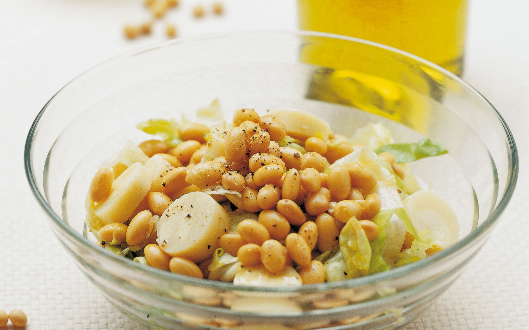 Insalata di soia e cuori di palma Insalata di soia e cuori di palma