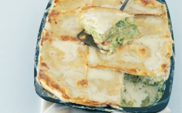 Lasagne di grano saraceno con broccoli e verza