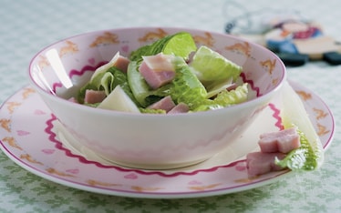 Lattuga, fontina e prosciutto cotto