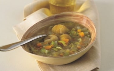 Minestra saporita di castagne