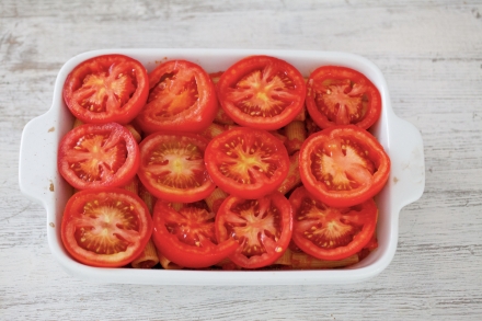 Preparazione Pasta e pomodori al forno - Fase 5 Preparazione Pasta e pomodori al forno - Fase 5