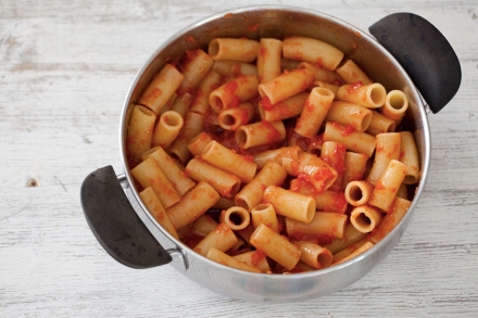 Preparazione Pasta e pomodori al forno - Fase 4 Preparazione Pasta e pomodori al forno - Fase 4