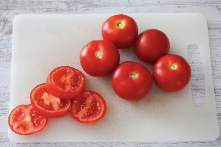 Preparazione Pasta e pomodori al forno - Fase 2 Preparazione Pasta e pomodori al forno - Fase 2