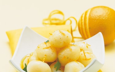 Patate novelle con salsa all’arancia