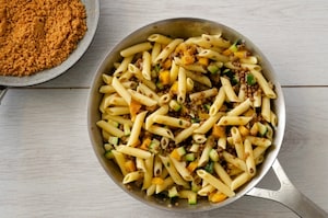 Preparazione Penne con lenticchie e ragù di verdure - Fase 5