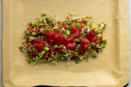 Preparazione Pizza di scarola - Fase 4 Preparazione Pizza di scarola - Fase 4