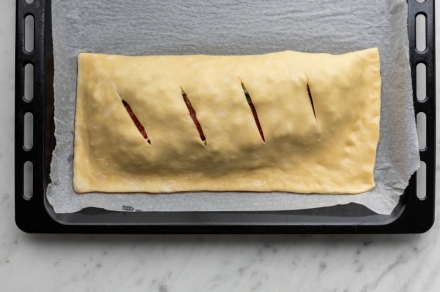 Preparazione Pizza di scarola - Fase 4 Preparazione Pizza di scarola - Fase 4