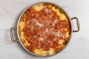 Preparazione Polenta pasticciata con sugo finto - Fase 3