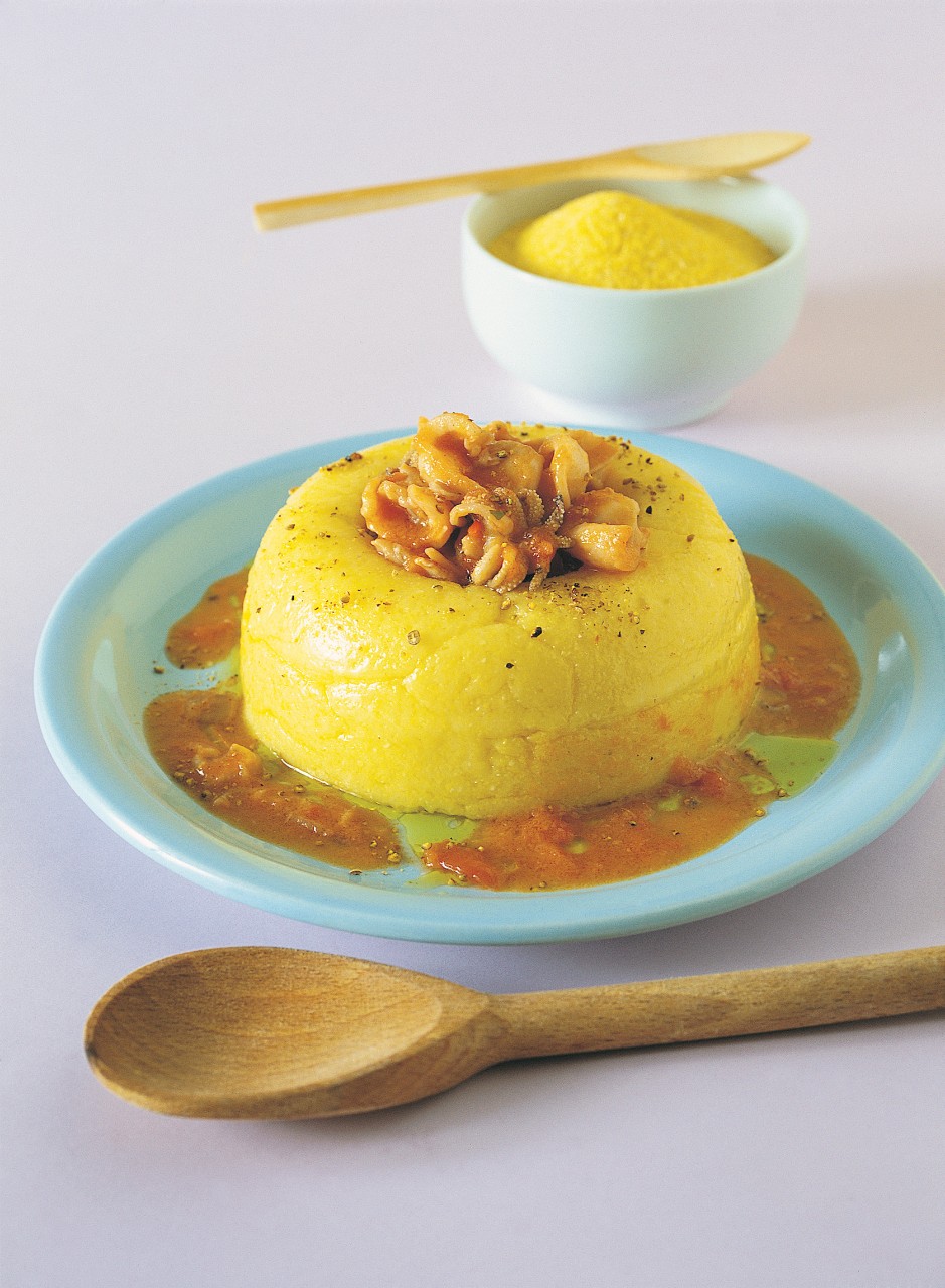 Polenta e seppioline ricetta