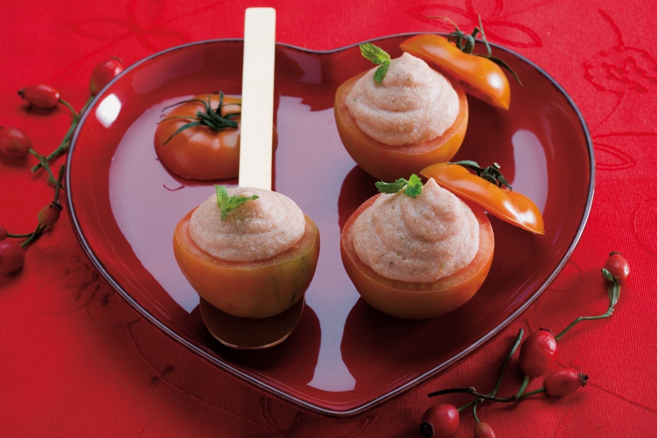 Pomodoro alla mousse di granchio ricetta