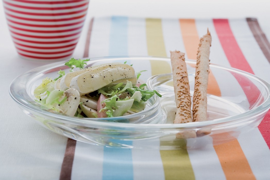 Praga, insalata riccia e champignon ricetta