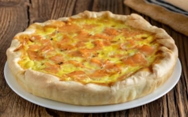 Quiche al salmone e porri