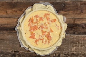 Preparazione Quiche al salmone e porri - Fase 3