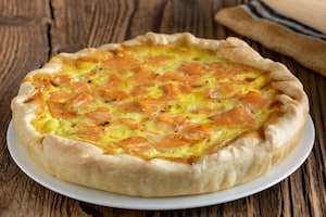 Preparazione Quiche al salmone e porri - Fase 5