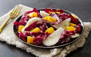 Radicchio rosso con pere e arance