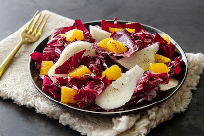 Radicchio rosso con pere e arance