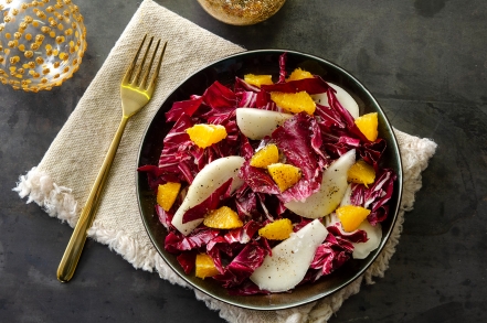 Preparazione Radicchio rosso con pere e arance - Fase 2 Preparazione Radicchio rosso con pere e arance - Fase 2