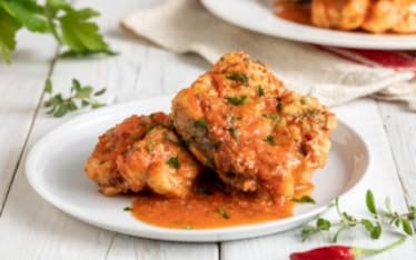 Rana pescatrice al sugo di pomodoro