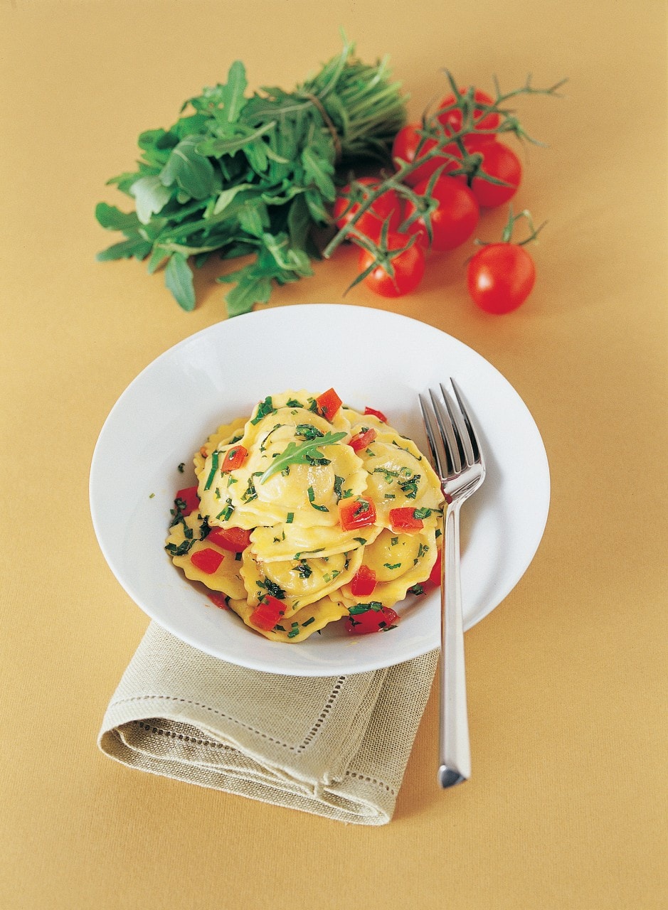 Ravioli di rucola, robiola, ricotta, mascarpone ricetta