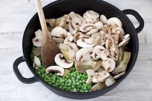 Preparazione Riso gratinato con verdure - Fase 1