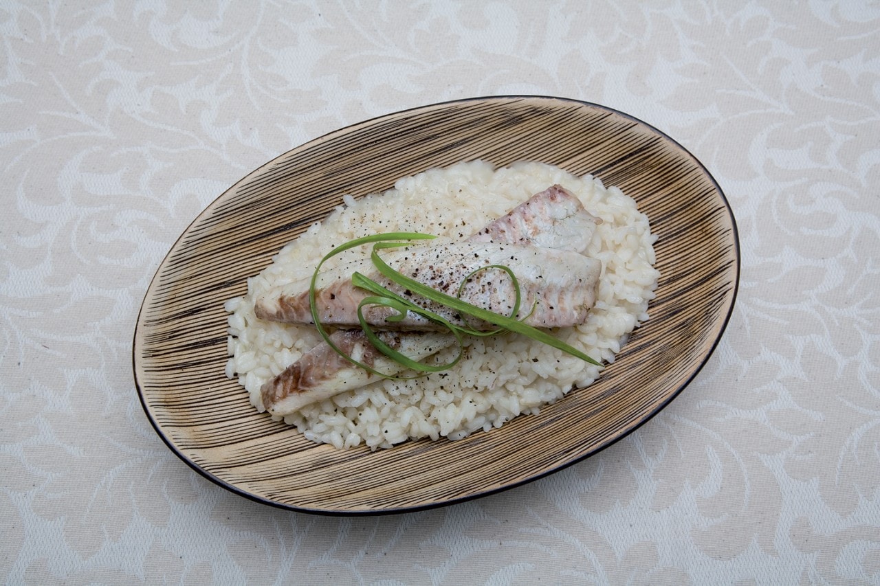 Risotto col branzino ricetta