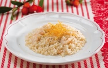 Risotto ai gamberetti all'arancia