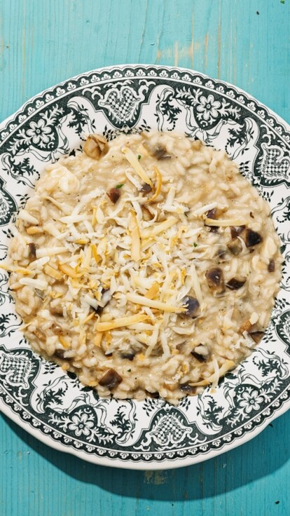 Risotto alla provola e melanzane