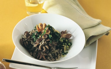 Risotto con seppie e bietole