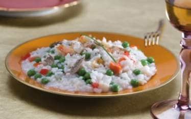 Risotto alle verdure e tartufo nero