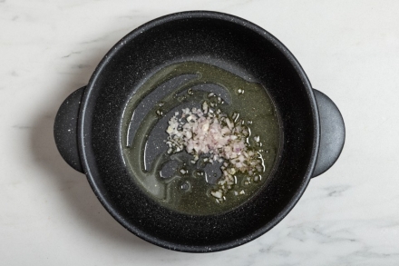 Preparazione Risotto con zucca e gamberoni - Fase 2 Preparazione Risotto con zucca e gamberoni - Fase 2