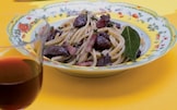 Spaghetti con lepre e pancetta