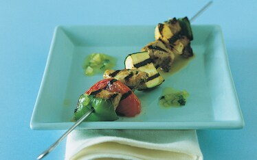 Spiedini di vitello e verdure