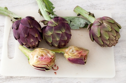 Preparazione Tarte tatin ai carciofi - Fase 1 Preparazione Tarte tatin ai carciofi - Fase 1