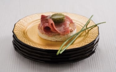 Tartine alla lingua salmistrata e foie gras